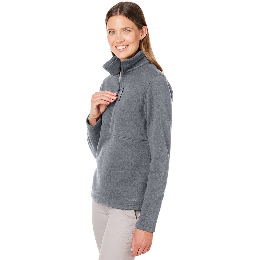 Marmot Women's Steel Onyx Dropline 1/2 Zip Sweater Fleece Jacket