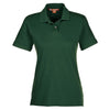 Harriton Women's Dark Green 6 oz. Ringspun Cotton Pique Short-Sleeve Polo