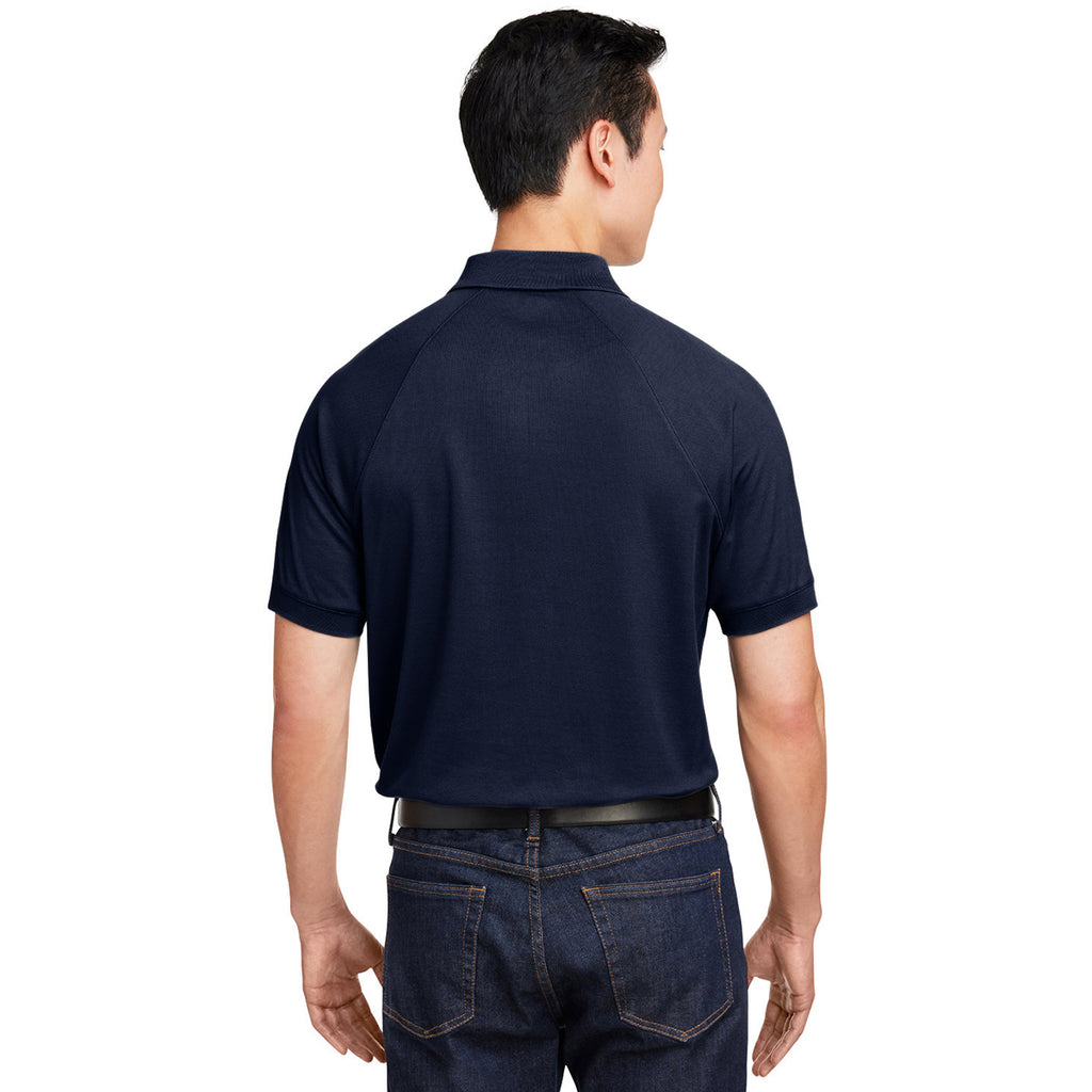 Harriton Men's Dark Navy Charge Snag and Soil Protect Polo