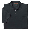 Harriton Men's Black 5.6 oz. Easy Blend Polo with Pocket