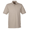 Harriton Men's Stone 5.6 oz. Easy Blend Polo with Pocket