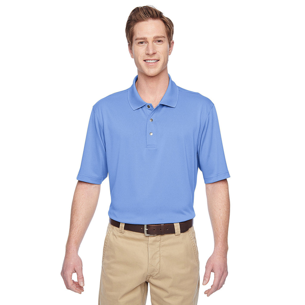 Harriton Men's Industry Blue Advantage IL Snap Placket Performance Polo