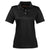 Harriton Women's Black Advantage IL Snap Placket Performance Polo