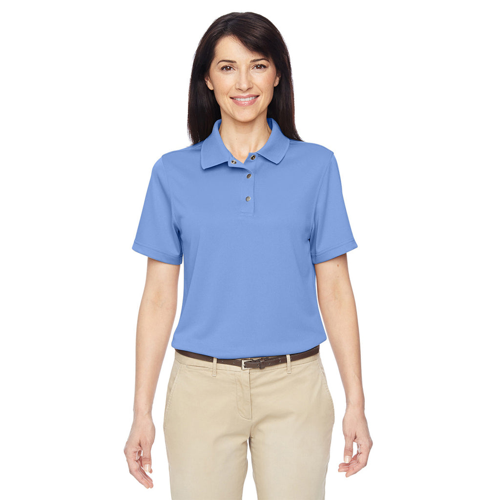 Harriton Women's Industry Blue Advantage IL Snap Placket Performance Polo