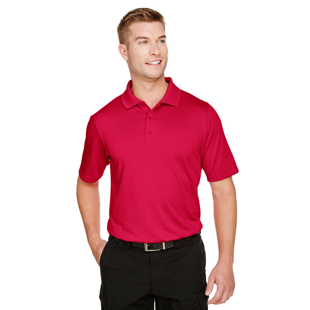 Harriton Men's Red Advantage Snag Protection Plus Polo