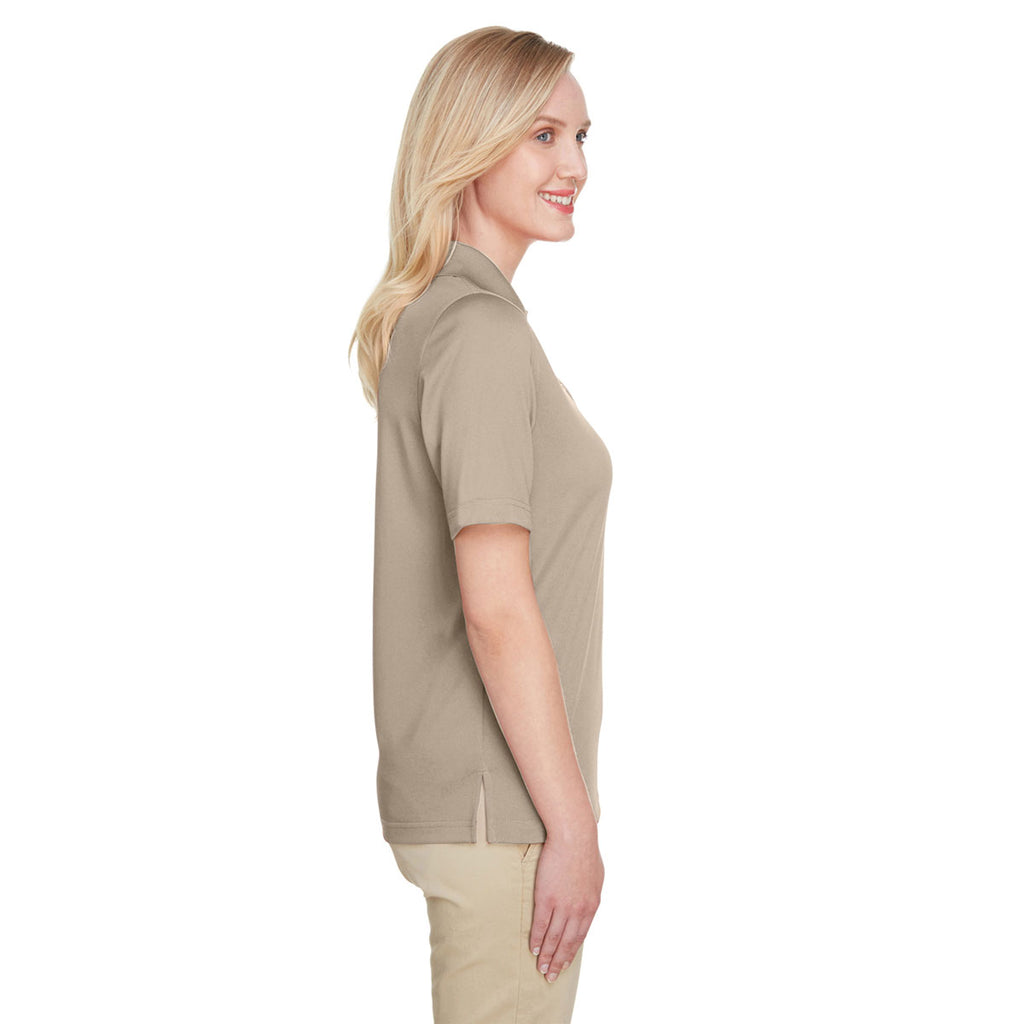 Harriton Women's Khaki Advantage Snag Protection Plus Polo