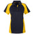 Harriton Women's Black/ Sunray Yellow/ Dark Charcoal Advantage Snag Protection Plus Colorblock Polo