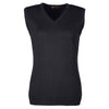 Harriton Women's Black Pilbloc V-Neck Sweater Vest