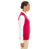 Harriton Women's Red Pilbloc V-Neck Sweater Vest