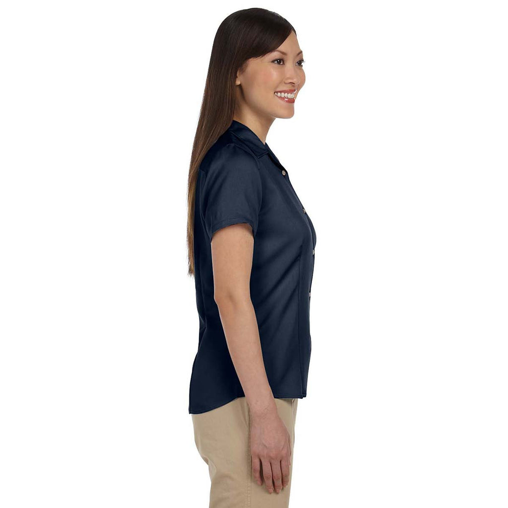 Harriton Women's Navy Bahama Cord Camp Shirt