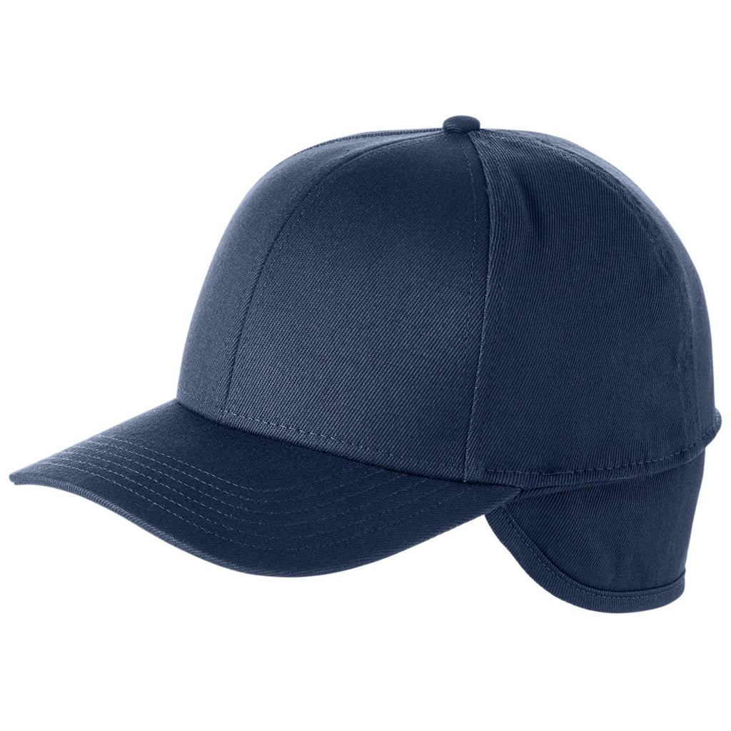 Harriton Dark Navy ClimaBloc Ear-Flap Cap