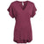 Expert Women's Maroon American Moca Cinch Back Tee