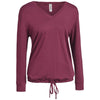 Expert Women's Maroon American Moca V-Neck Hoodie