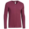 Expert Men's Maroon American Moca V-Neck Long Sleeve Tee