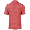 Cutter & Buck Men's Red Pike Constellation Print Stretch Polo