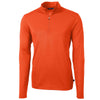 Cutter & Buck Men's College Orange Virtue Eco Pique Recycled Quarter Zip Pullover