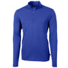 Cutter & Buck Men's Tour Blue Virtue Eco Pique Recycled Quarter Zip