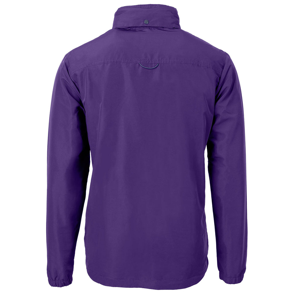 Cutter & Buck Men's College Purple Charter Eco Recycled Full Zip Jacket