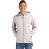 Cutter & Buck Men's CONCRETE Evoke Hybrid Eco Softshell Recycled Full Zip Hooded Jacket