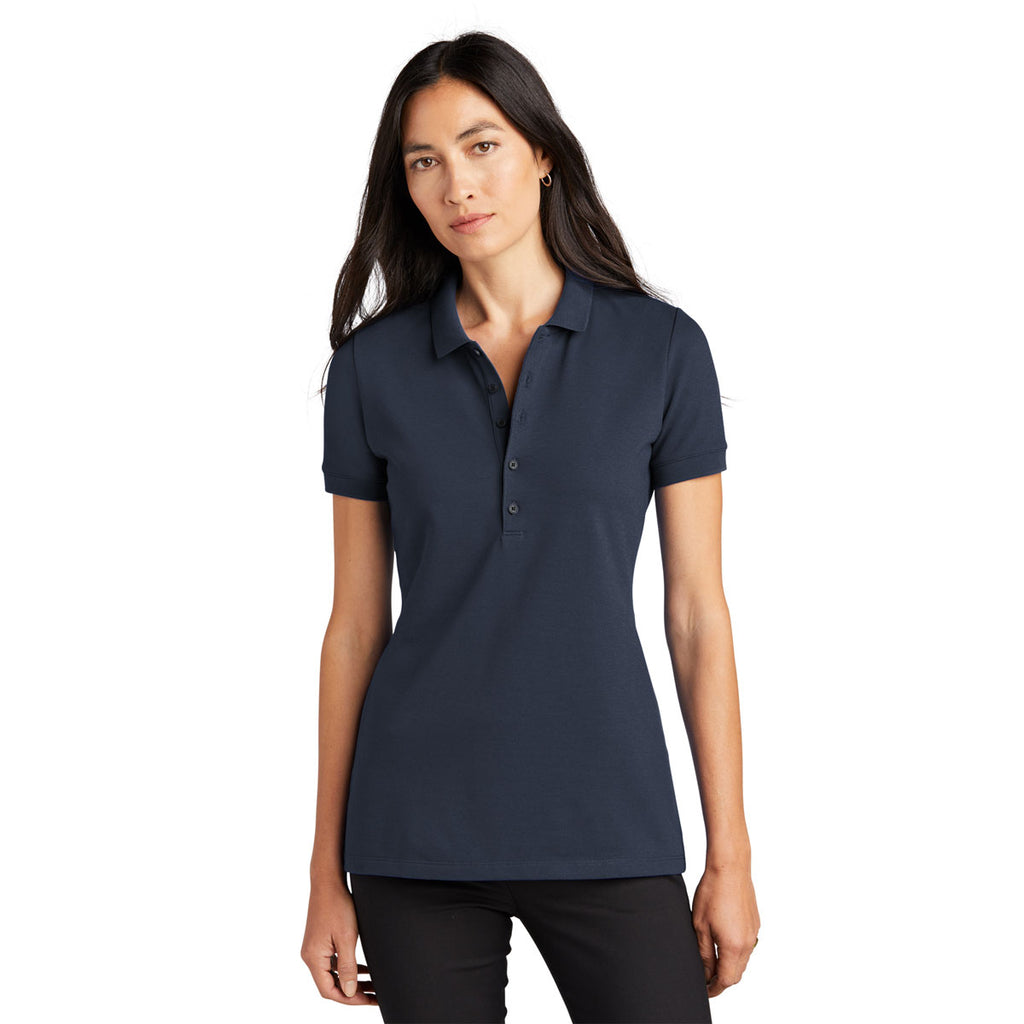 Mercer+Mettle Women's Night Navy Stretch Heavyweight Pique Polo