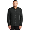 Mercer+Mettle Men's Deep Black Stretch Jersey Long Sleeve Shirt