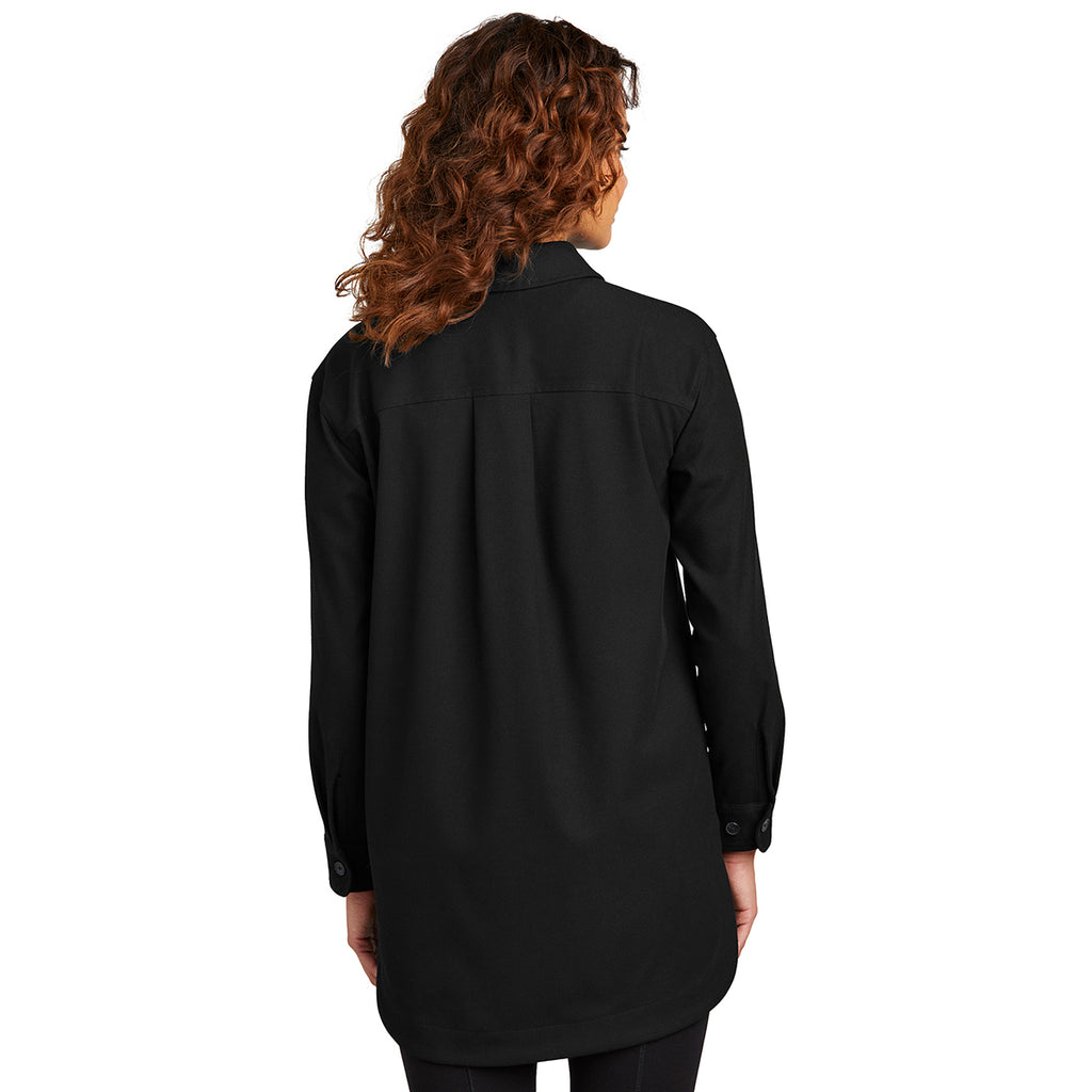 Mercer+Mettle Women's Deep Black Long Sleeve Twill Overshirt