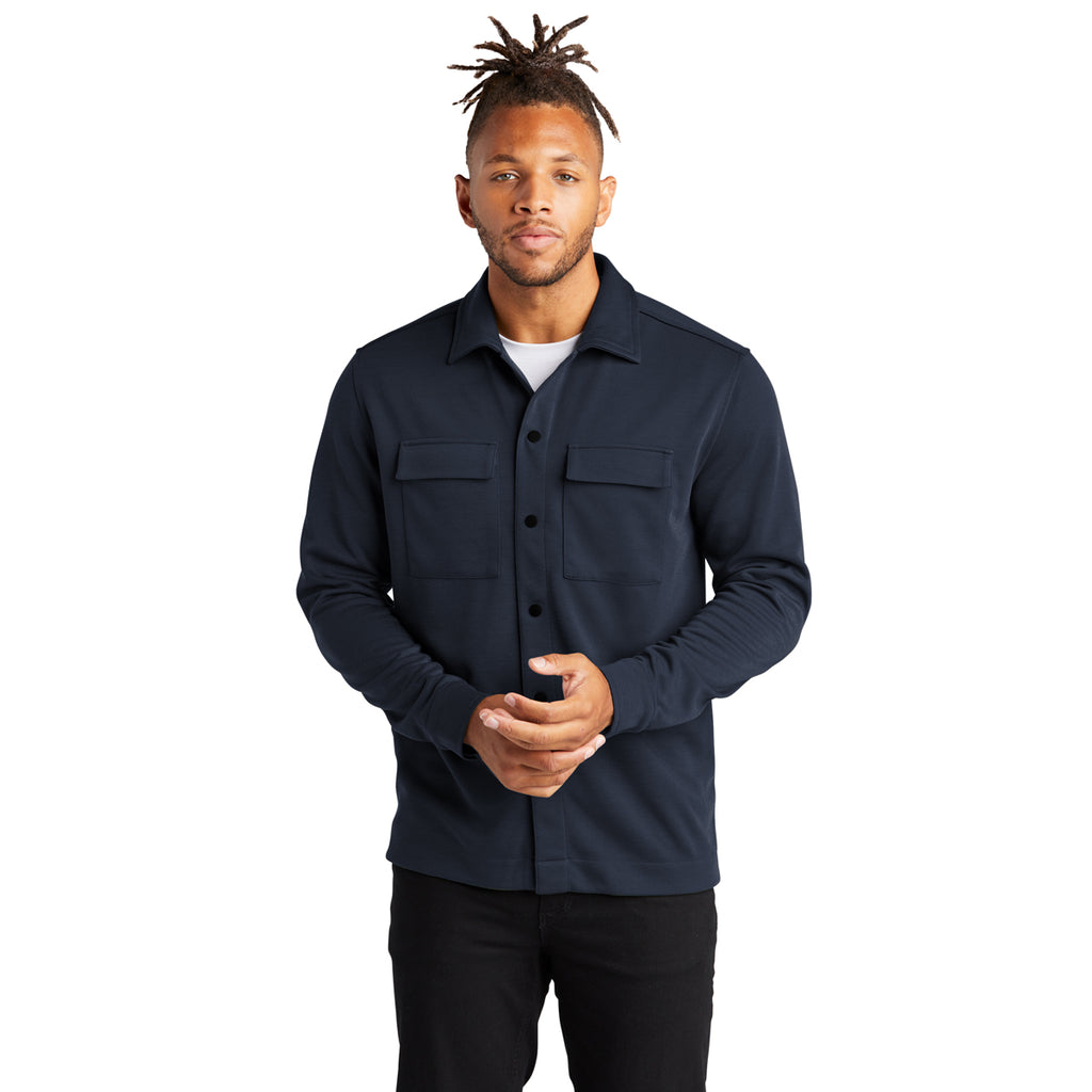 Mercer+Mettle Men's Night Navy Double-Knit Snap Front Jacket