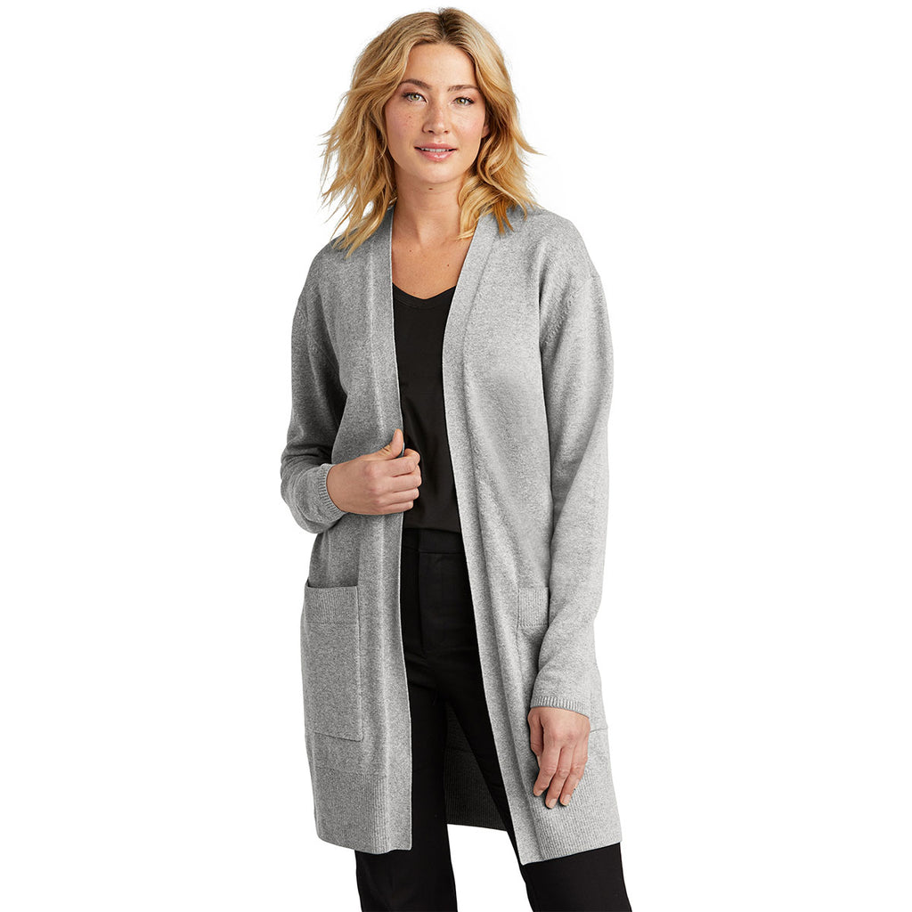 Mercer+Mettle Women's Gusty Grey Heather Open Front Cardigan Sweater