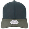 Legacy Navy/Dark Grey/Silver Mid-Pro Snapback Trucker Cap