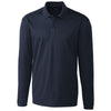 Clique Men's Dark Navy Long Sleeve Spin Pique Polo