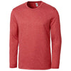 Clique Men's Cardinal Red Heather Charge Active Tee Long Sleeve