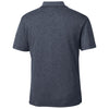 Clique Men's Navy Heather Charge Active Short Sleeve Polo