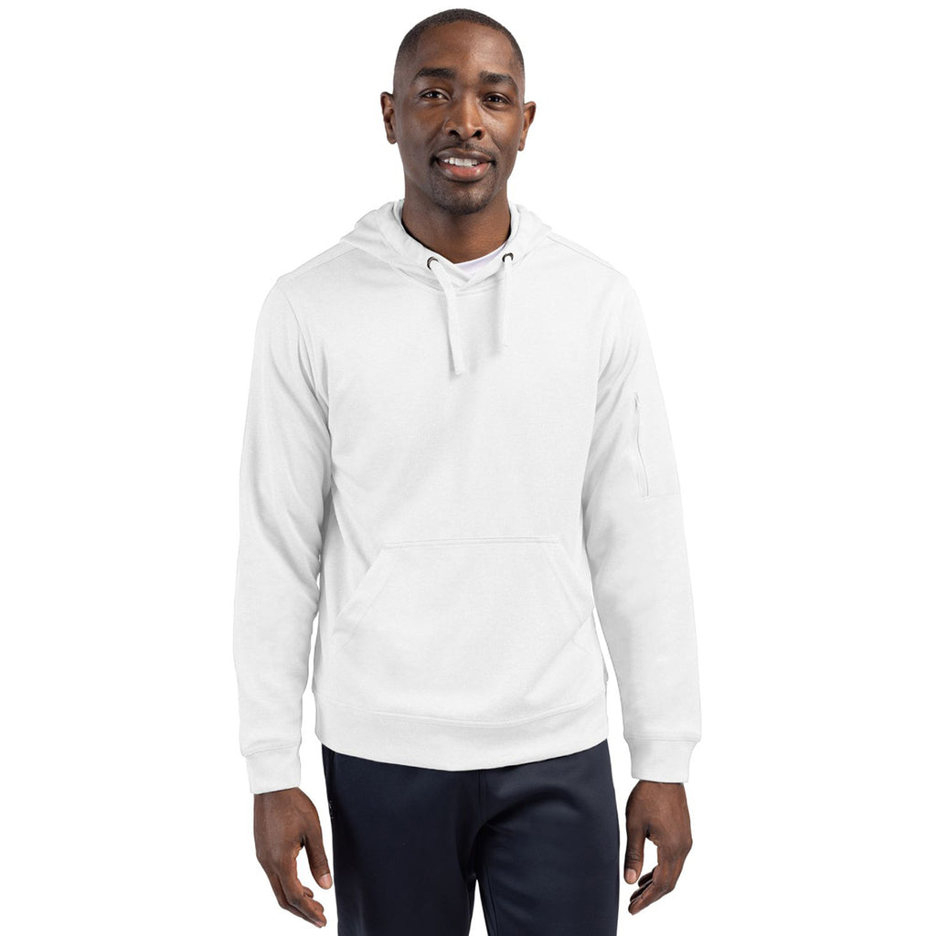 Clique Men's White Lift Performance Hoodie Sweatshirt