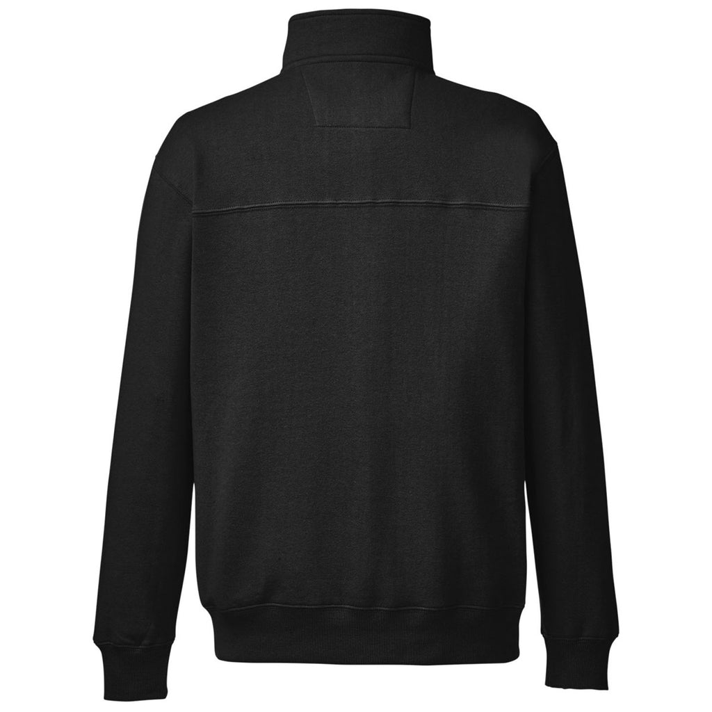 Nautica Men's Black Anchor Quarter-Zip Pullover