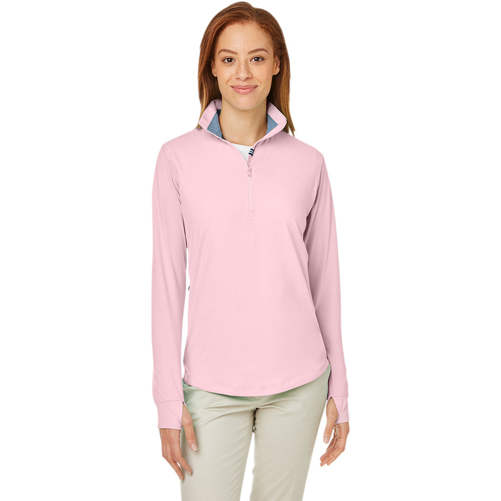 Nautica Women's Sunset Pink Saltwater Quarter-Zip Pullover