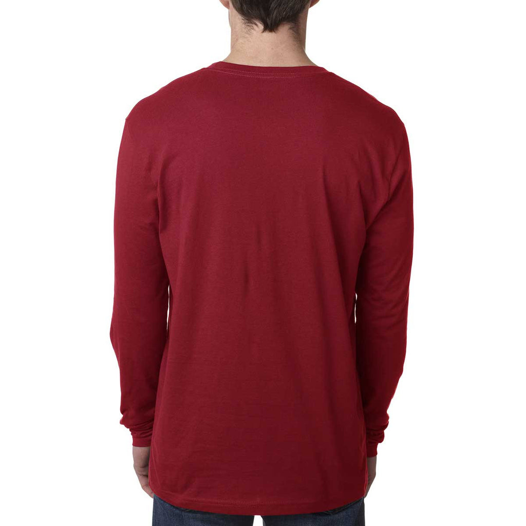 Next Level Men's Cardinal Premium Fitted Long-Sleeve Crew Tee