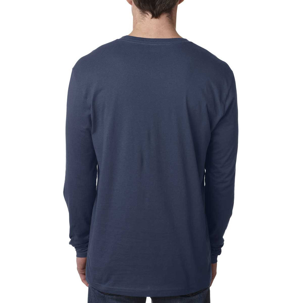 Next Level Men's Indigo Premium Fitted Long-Sleeve Crew Tee