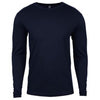 Next Level Men's Midnight Navy Premium Fitted Long-Sleeve Crew Tee