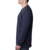 Next Level Men's Midnight Navy Premium Fitted Long-Sleeve Crew Tee