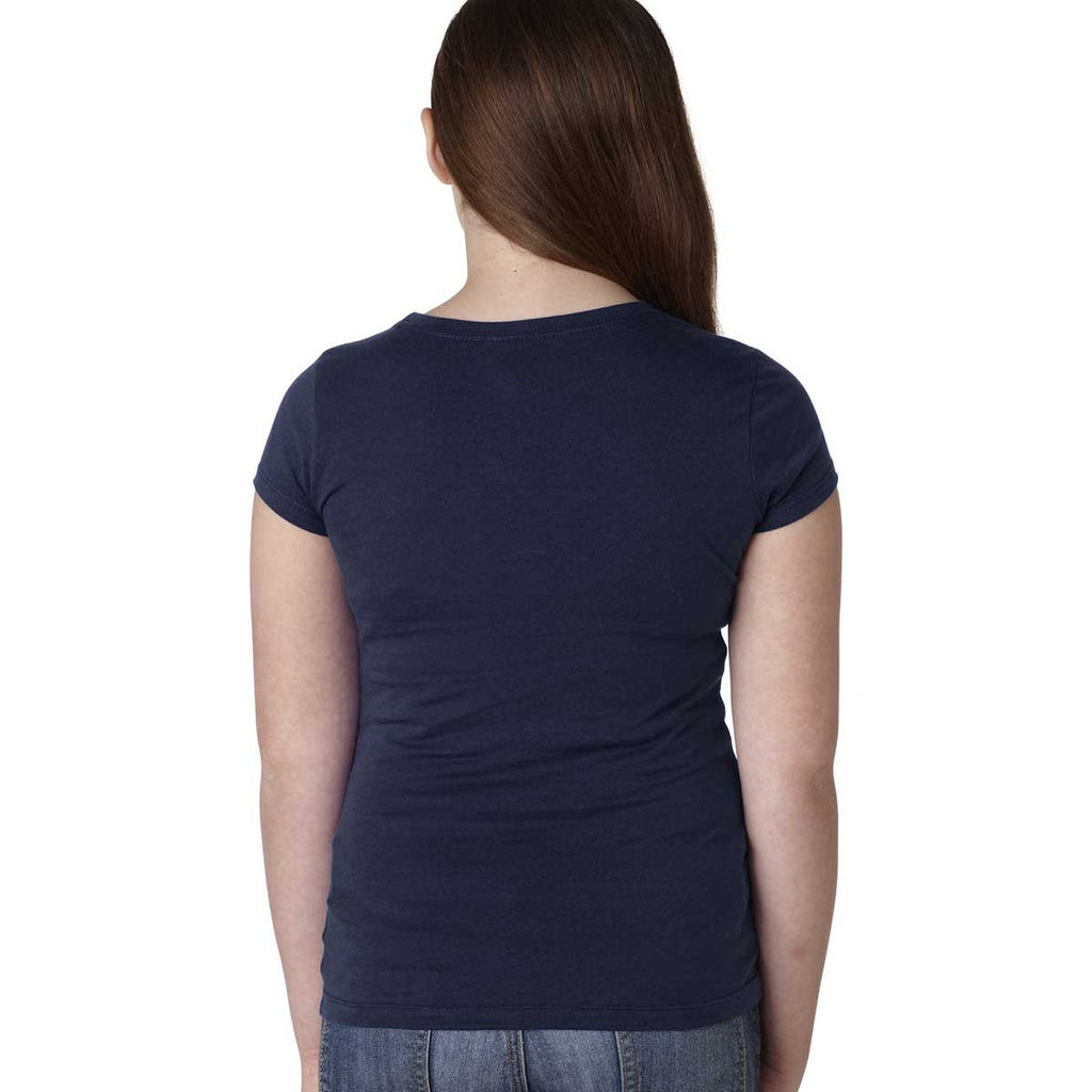 Next Level Girl's Midnight Navy Princess Tee