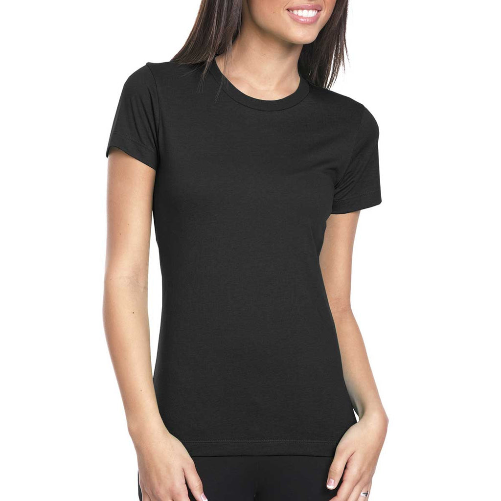 Next Level Women's Black Boyfriend Tee