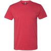 Next Level Men's Red Premium Fitted CVC Crew Tee