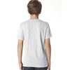 Next Level Boy's Heather White Triblend Crew Tee