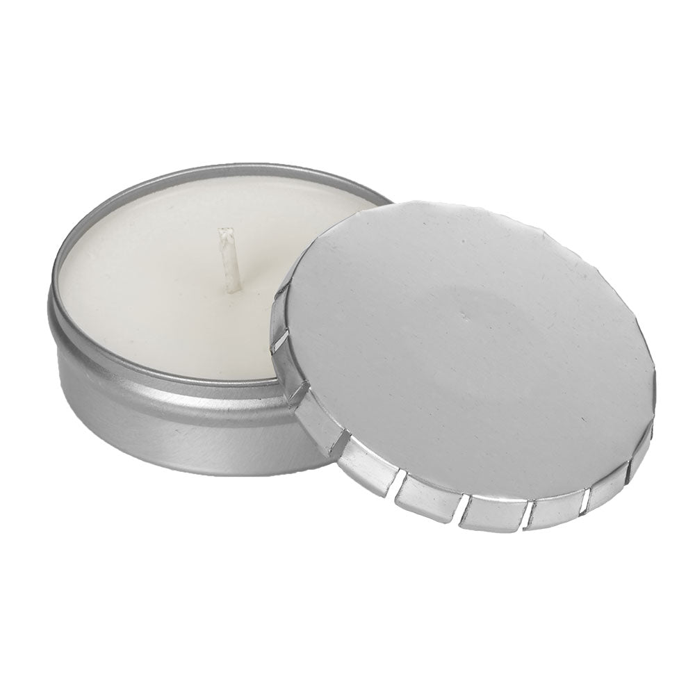 SnugZ Midnight Woods Scented Candle in Large Silver Push Tin 1.6 oz.