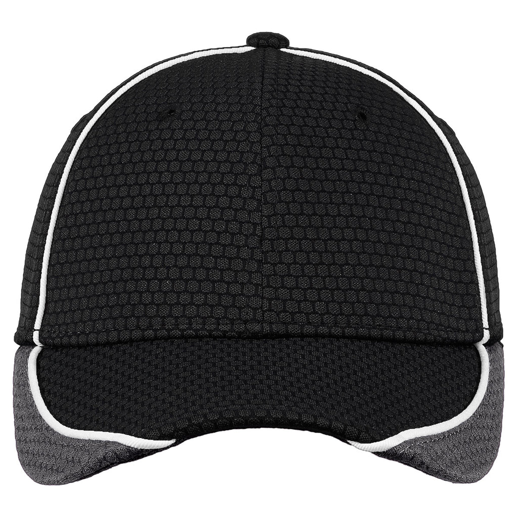 New Era Black/Graphite/White Hex Mesh Cap