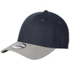 New Era Deep Navy/Grey Stretch Cotton Striped Cap