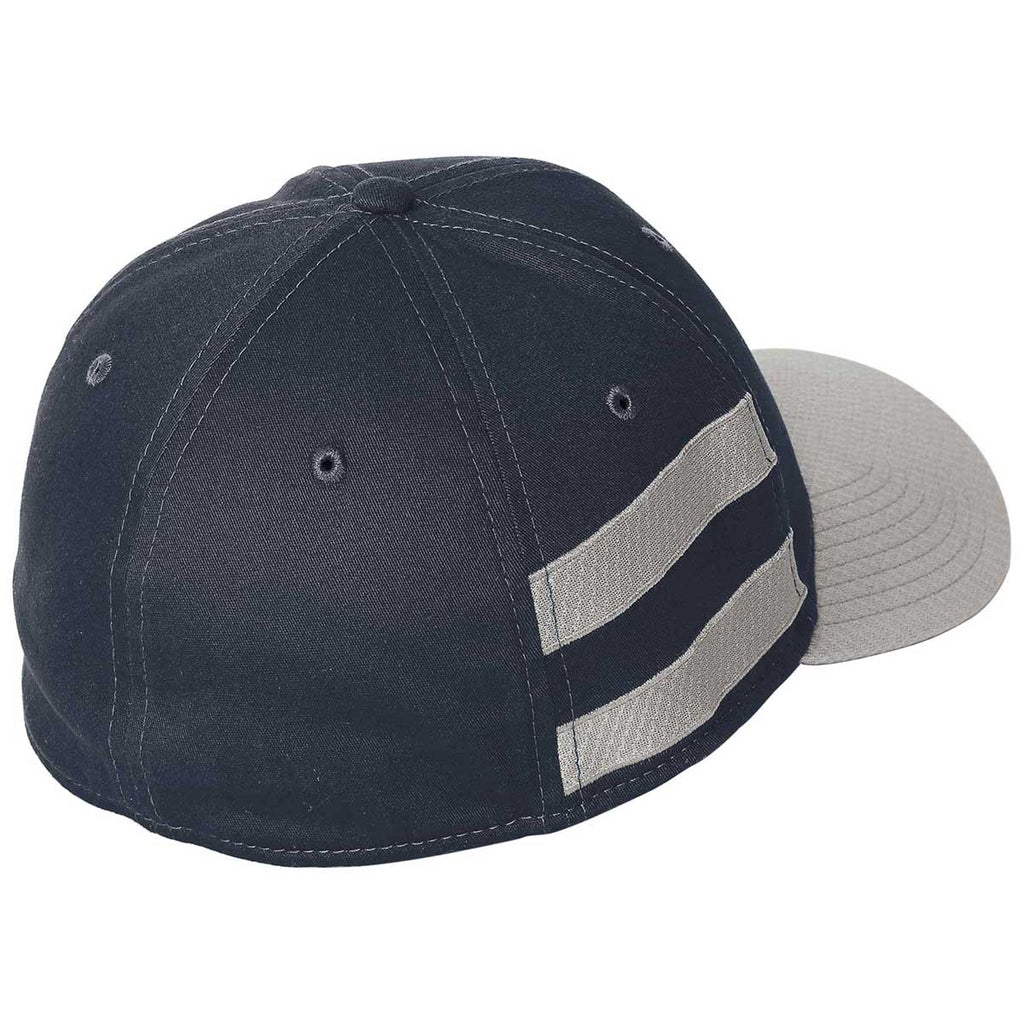 New Era Deep Navy/Grey Stretch Cotton Striped Cap