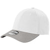 New Era White/Grey Stretch Cotton Striped Cap