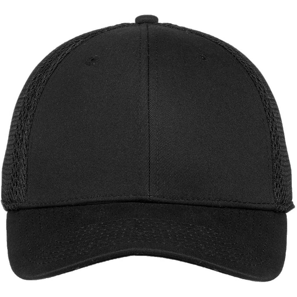 New Era 9FORTY Black Snapback Contrast Front Mesh Cap