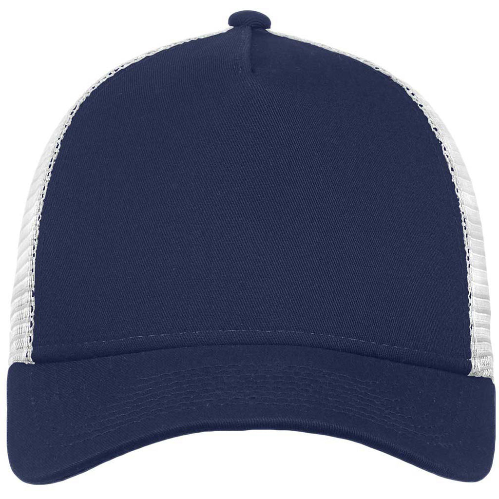 New Era Deep Navy/White Snapback Mesh Back Trucker Cap